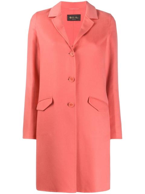 single breasted mid-length coat