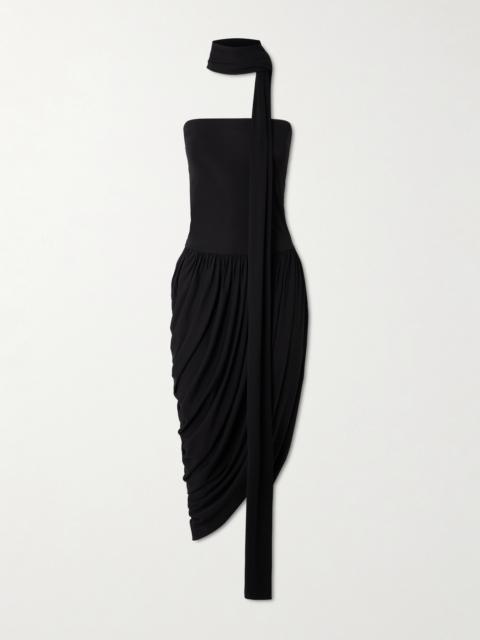 Solina Strapless Satin Maxi Dress