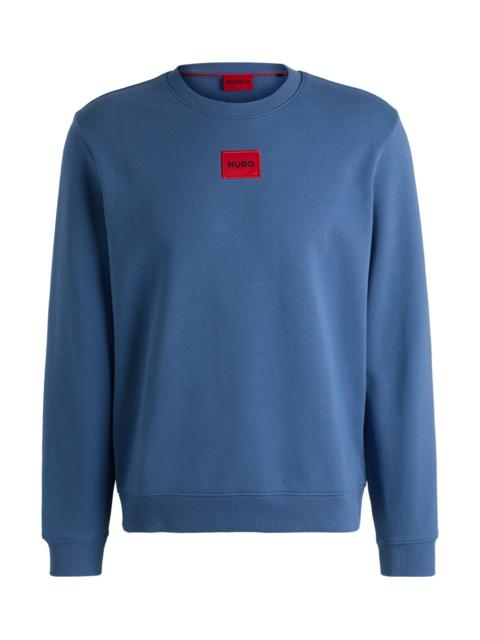 COTTON-TERRY REGULAR-FIT SWEATSHIRT WITH LOGO LABEL