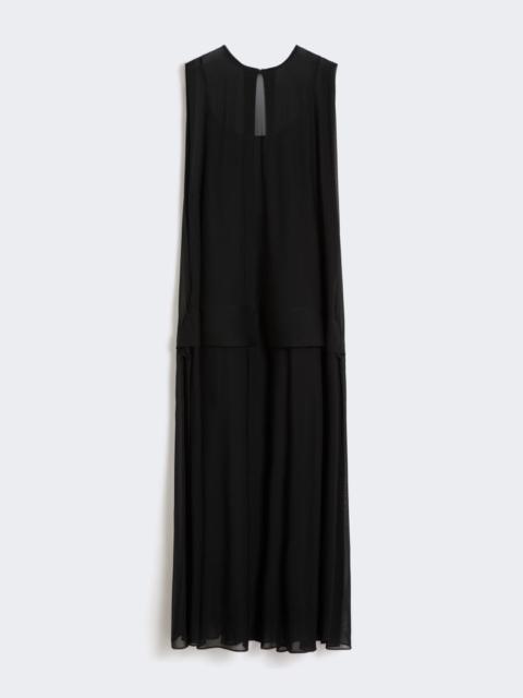 Long, viscose jersey dress - black