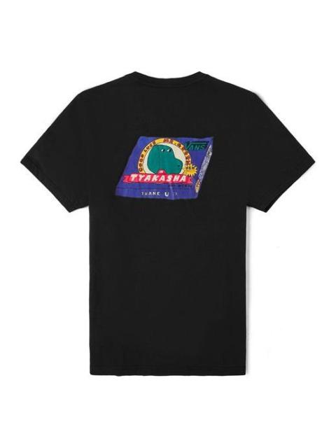 Men's Vans Asian Artist Series Logo Pattern Printing Short Sleeve Black VN0A4P5HBLK