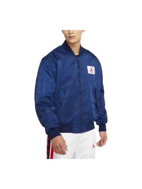 Air Jordan Flight Printing Logo Reversible baseball uniform Blue CV2243-492