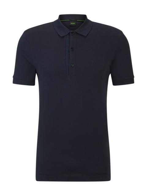 COTTON-PIQUÉ SLIM-FIT POLO SHIRT WITH LOGO DETAILS