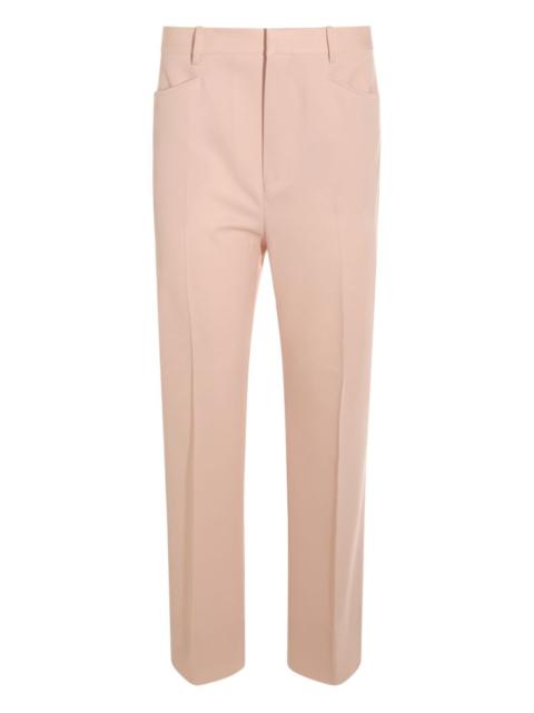 pressed-crease trousers