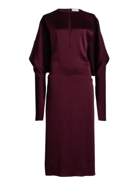 Satin Cutout Detail Gown burgundy