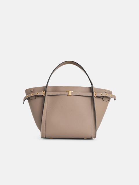 'SHOPPING TIM' SMALL BEIGE LEATHER BAG
