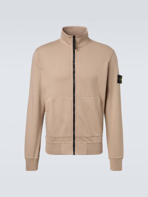 Compass cotton zip-up sweatshirt