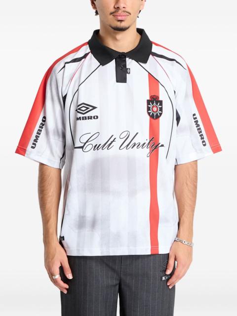 striped-details polo shirt