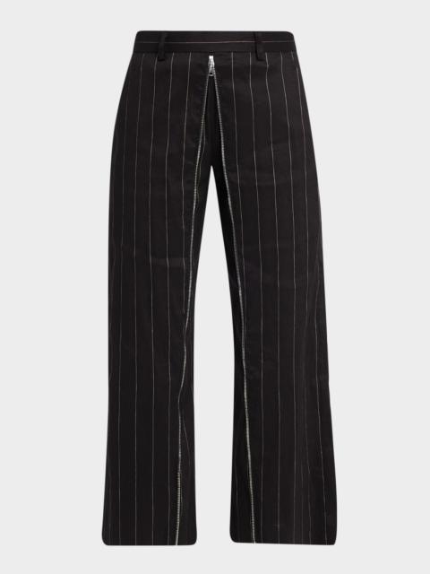 Front Zip Cropped Trousers