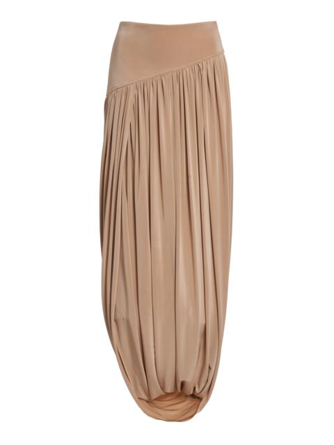 Draped Jersey Midi Skirt neutral