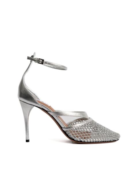90mm Infradito metallic-mesh ankle-strap sandals