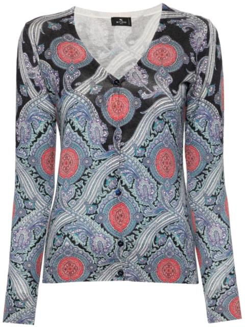 paisley-print cardigan