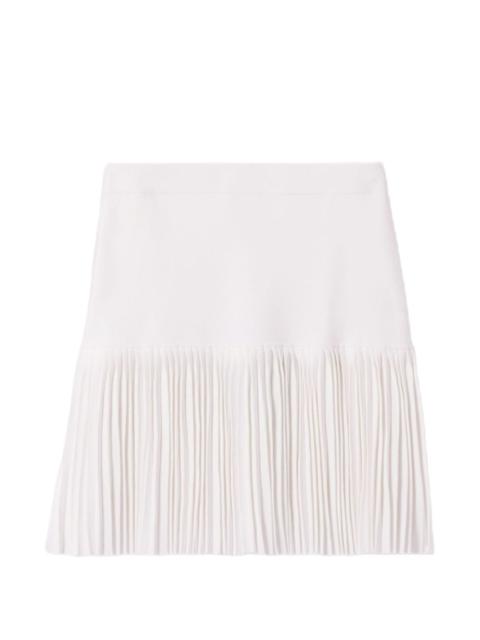 pleated mini skirt