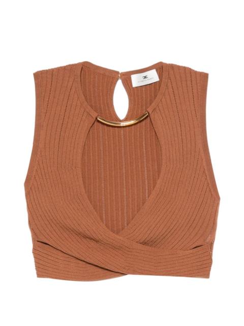 ribbed crossover top
