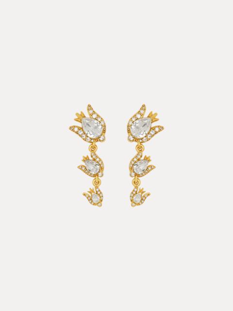CRYSTAL ROSE DROP EARRINGS