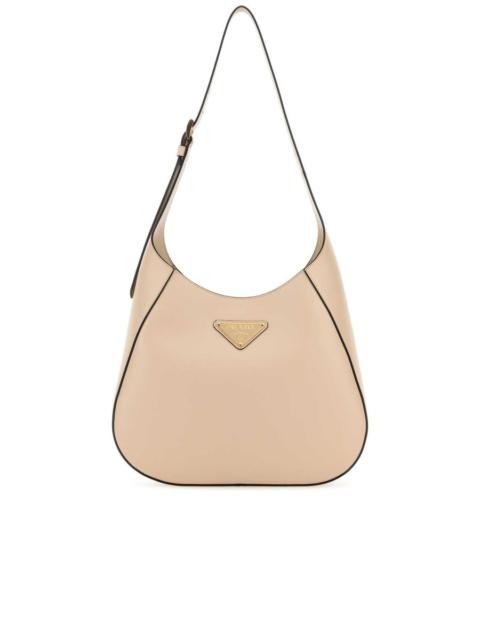 Logo Plaque Medium Hobo Bag Pink