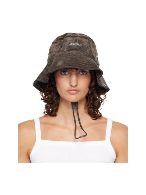 Khaki 'The de-Nîmes denim' Bucket Hat