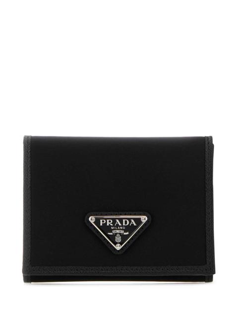 Black Fabric Wallet Nero Portafogli