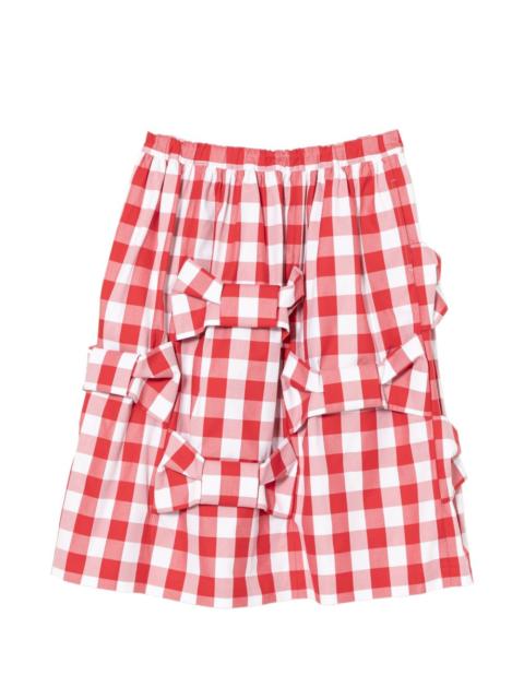 gingham bow skirt