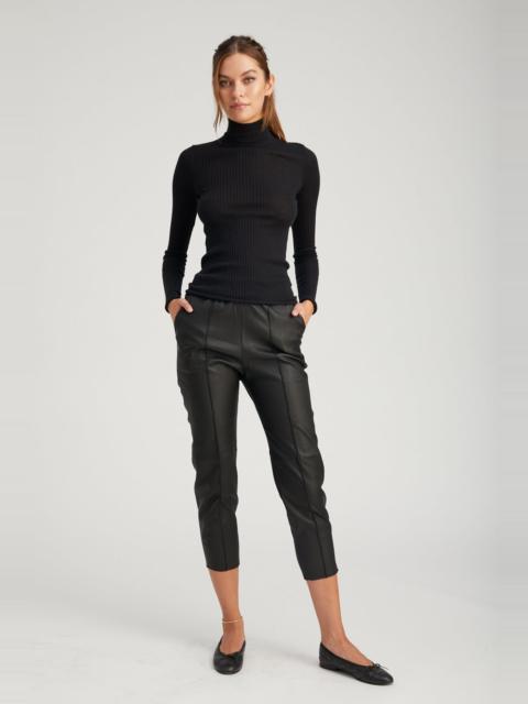 BLACK LEATHER JOGGERS