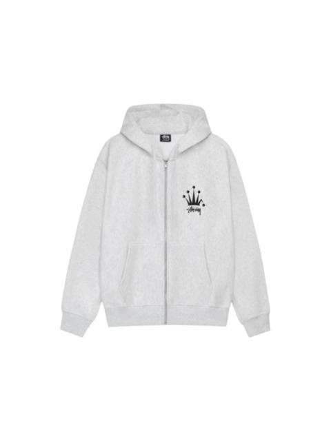 Stussy Regal Crown Zip Hoodie Ash Heather
