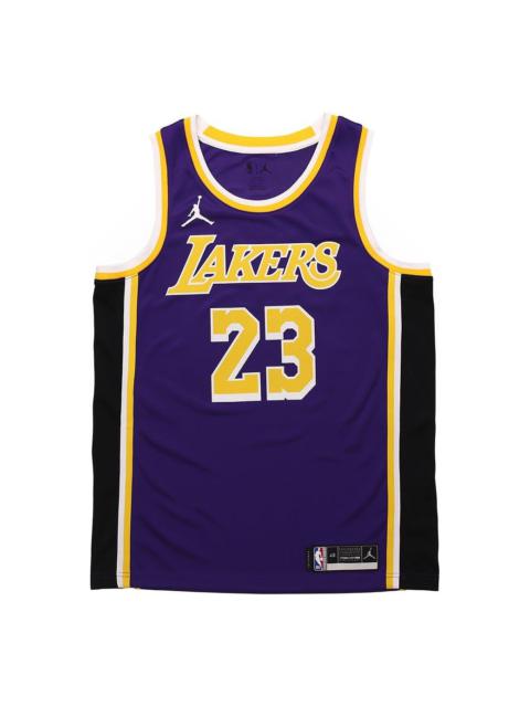 Nike Los Angeles Lakers LeBron James Statement Jersey 'Purple Yellow' CV9481-508