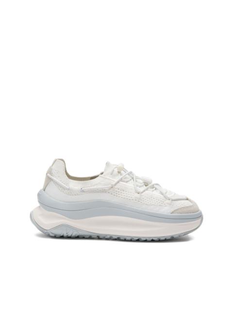 lace-up knitted sneakers