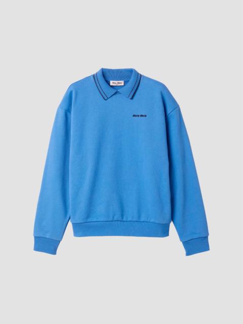 Women's Cotton Fleece Sweatshirt - Blue