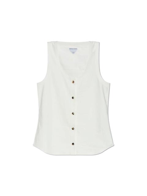Single Breasted Sleeveless Top