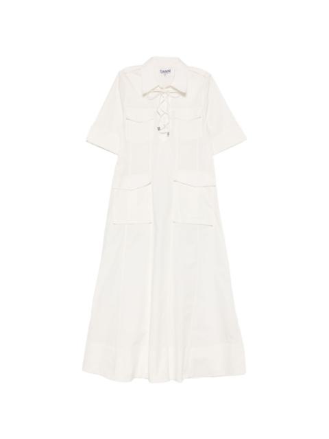 lace-up pocket dress