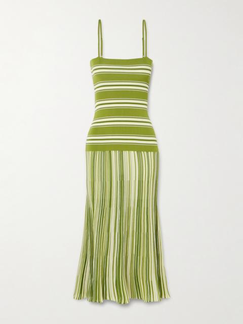 Esenia Striped Cotton-blend Maxi Dress