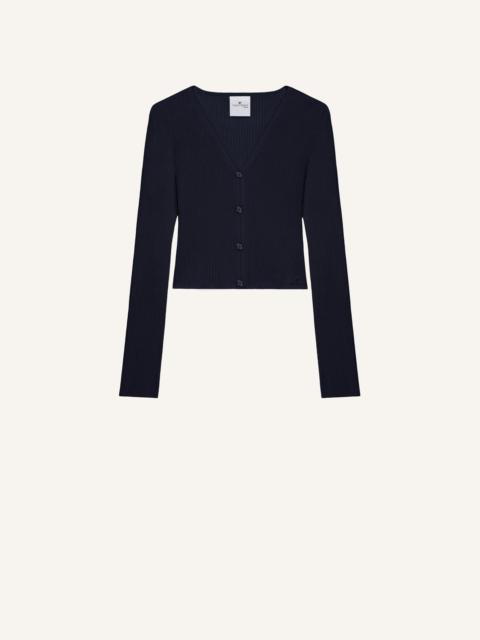 SOLAR CROPPED RIB CARDIGAN