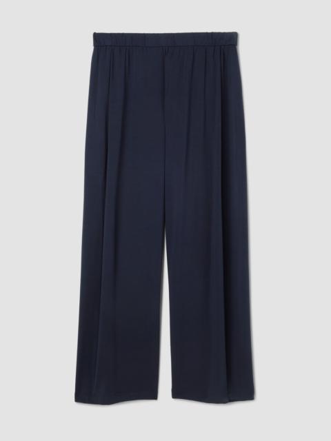 Stretch Jersey Knit Pleated Straight Pant