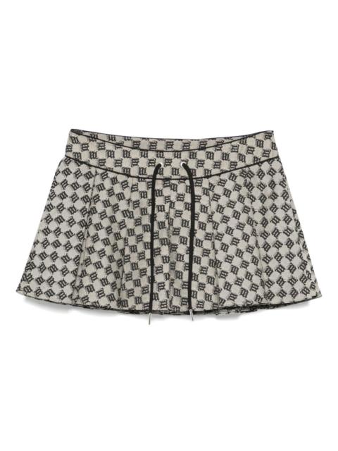 monogram-jacquard mini skirt