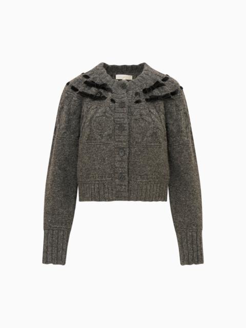 Clementian Alpaca-Blend Ribbon Cardigan