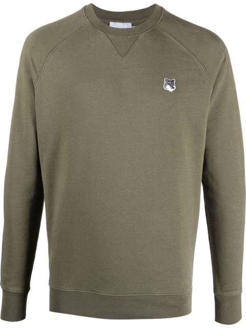 logo-patch crew-neck sweatshirt