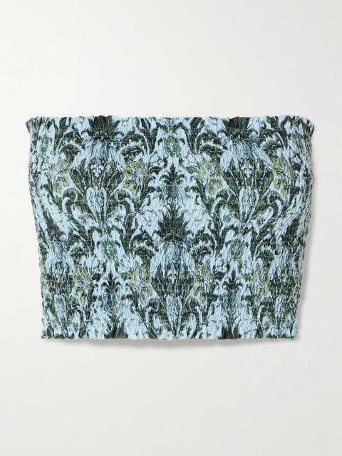 Elisa Shirred Printed Recycled Bikini Top