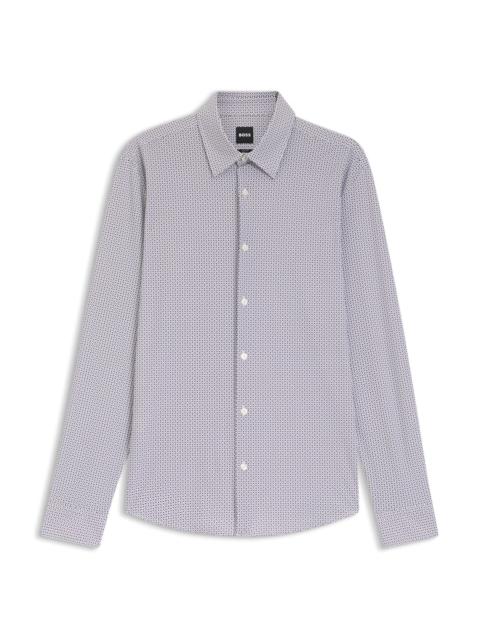 PRINTED SLIM-FIT SHIRT IN PERFORMANCE-STRETCH JERSEY