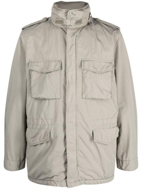 cargo-pocket hooded coat