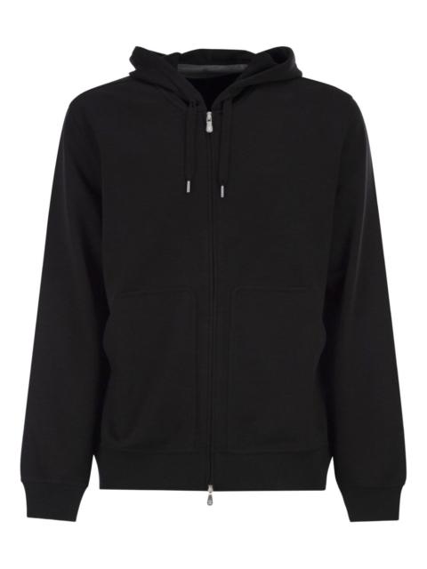 zip-fastening sweatshirt