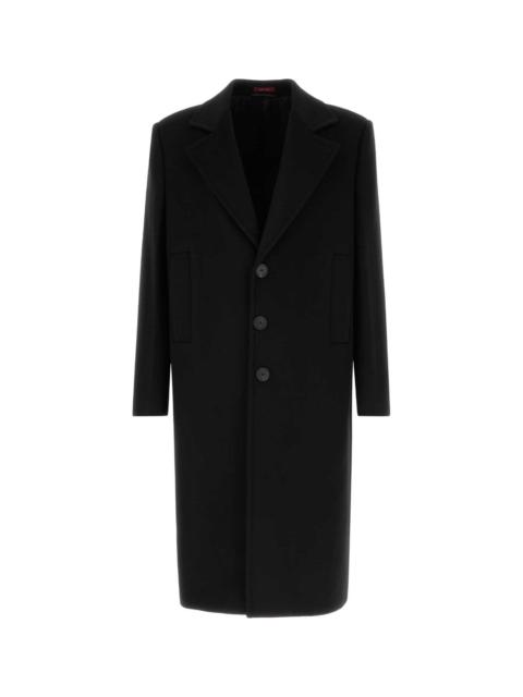 Black Wool Blend Coat