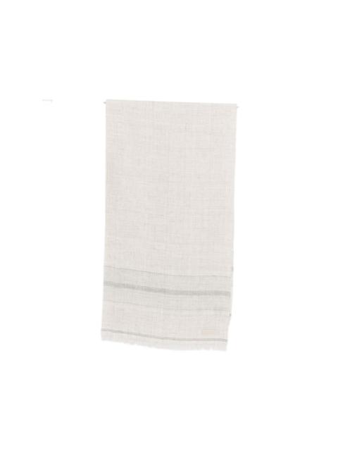 striped fringe scarf