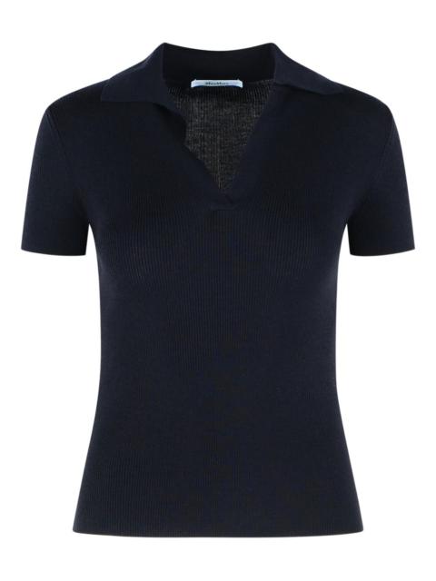 Albero ribbed polo top