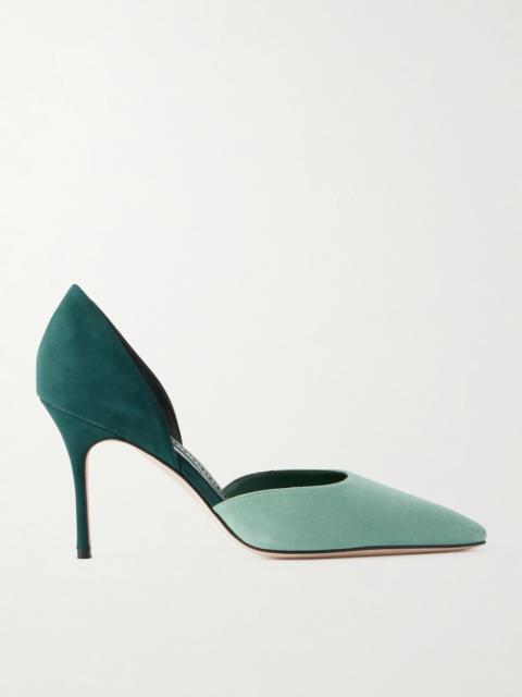 Taylerbinu 90 Two-tone Suede Pumps