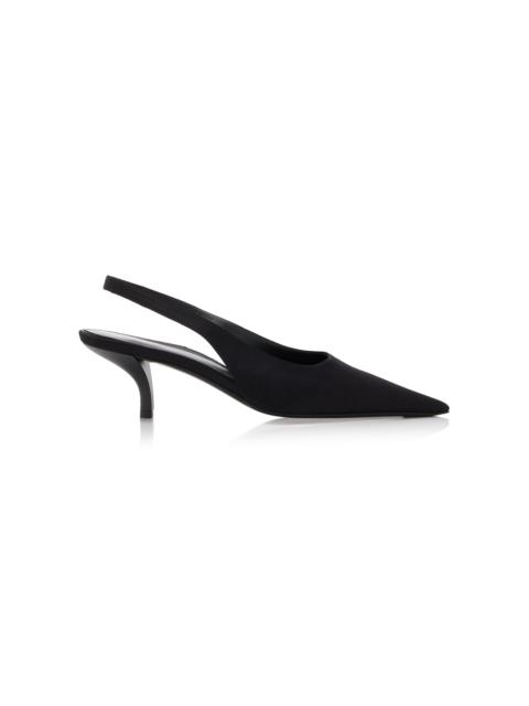 Satin Slingback Pumps black