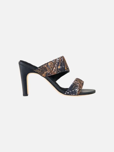 PAMELA ASYMMETRICAL HEEL SANDAL