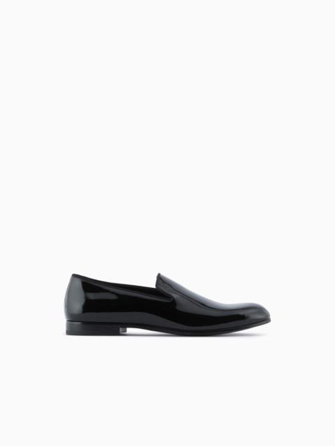 Patent leather loafers