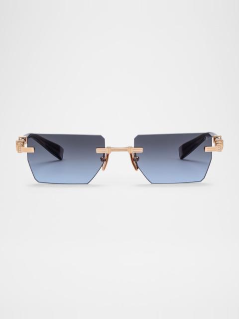 Pierre Titanium Rectangle Sunglasses