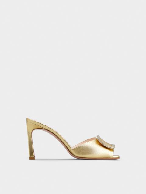 Trompette Metal Buckle Mules in Leather