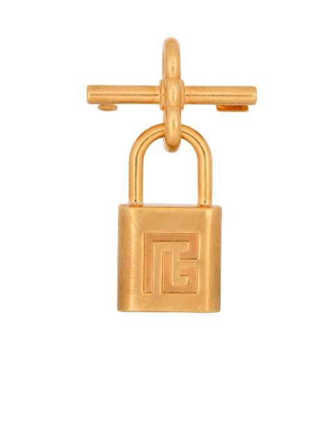 Brass Pulse padlock brooch